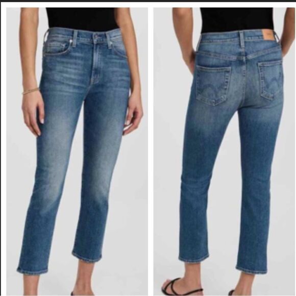 EDWIN ANTHROPOLOGIE ELIN CROPPED DENIM  JEANS NWT - Picture 1 of 12